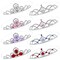 8 Pieces Princess Colorful Dazzling Crystal Rhinestone Silver Metal Tiara Crown Headbands Wedding Birthday Party Prom Headpieces Hair Styling Accessories